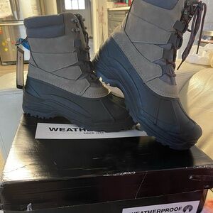 Weatherproof Men's Black and Gray Snow Boots - Style: Nevel - 10M
